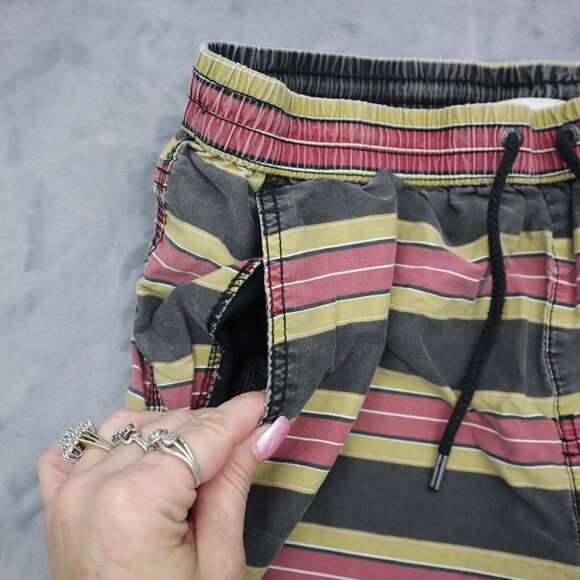 Cotton On Shorts Mens Multicolor Swim Short Elastic Waist Stripe Drawstring - Picture 8 of 15